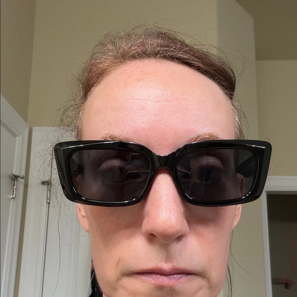 SOJOS Black Rectangle Women's Sunglasses